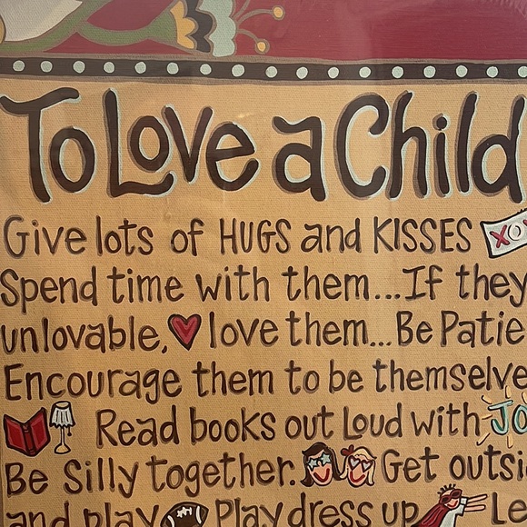 Laura Kirkland Designed For Glory Haus Wall Decor (TO LOVE A CHILD) 16”x20” - Picture 7 of 7